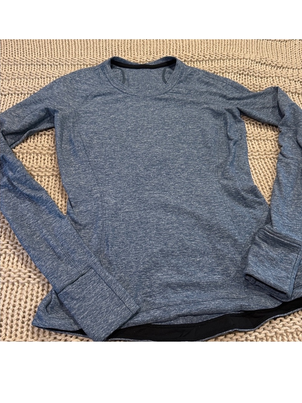 lululemon athletica Long Sleeve Tee in Heathered Blue size 6